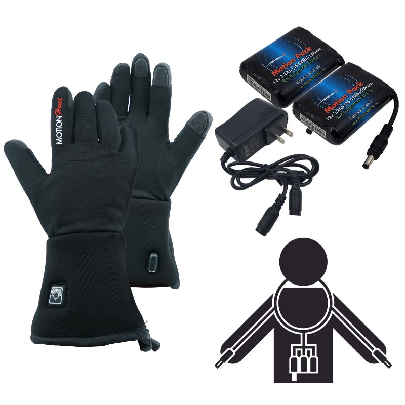 Heated Glove Liner Complete Set Full Hand Warmth for Winter