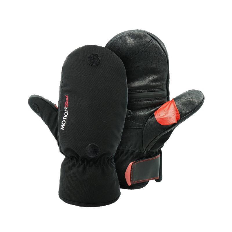 Motion Heat flip-open mitten shell, front and back